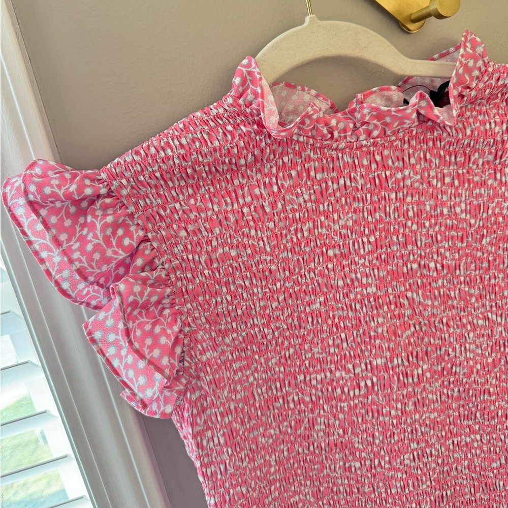 French Connection Elao Verona Crepe Smocked Dress - Picture 2 of 5